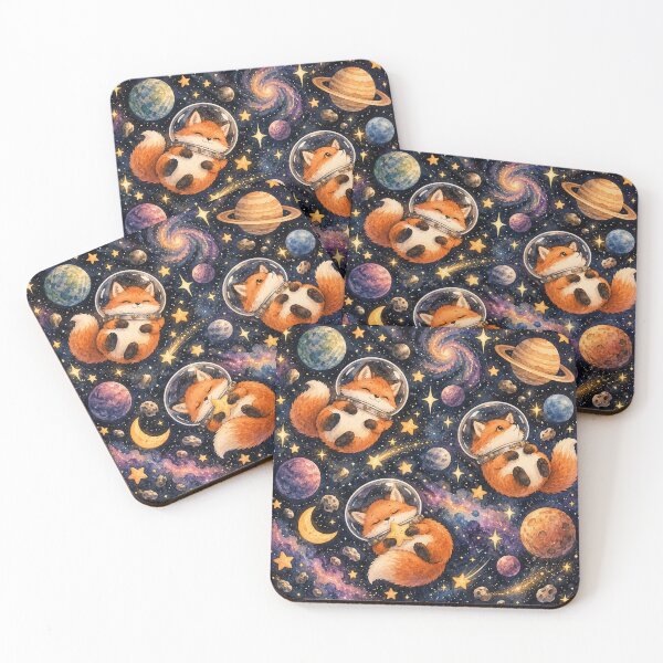 Item preview, Watercolor Space Fox  designed and sold by DeVeauDesign.