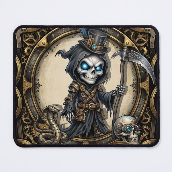 Item preview, The Little Grim Reaper – Steampunk Skeleton & Cobra designed and sold by nicky2342.