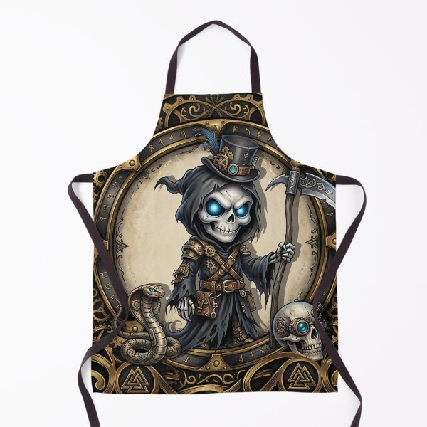 Item preview, The Little Grim Reaper – Steampunk Skeleton & Cobra designed and sold by nicky2342.