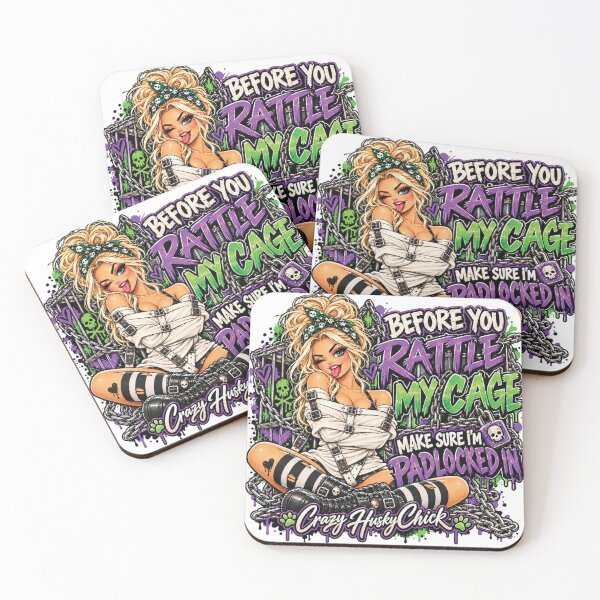 Item preview,  Before you rattle my cage, make sure I'm padlocked in | Blonde Women's Dark Humor  Design designed and sold by Crazyhuskychick.
