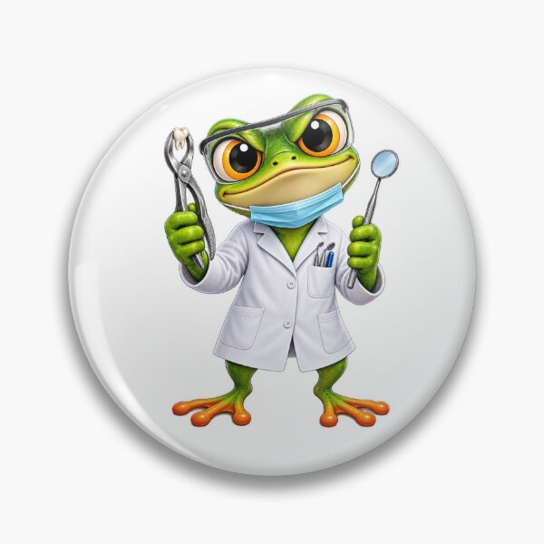 Item preview, Funny Frog Dentist – Frog Dentist Cartoon, Dental Humor designed and sold by SmilefromAlex.