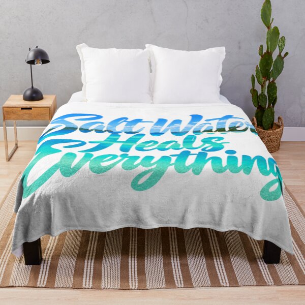 Item preview, Salt Water Heals Everything - Tropical Beach Typography Design designed and sold by IsleAmore.