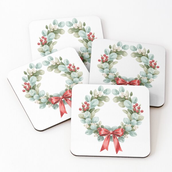 Item preview, Eucalyptus Christmas Wreath with Red Bow designed and sold by Ms. Iryna.
