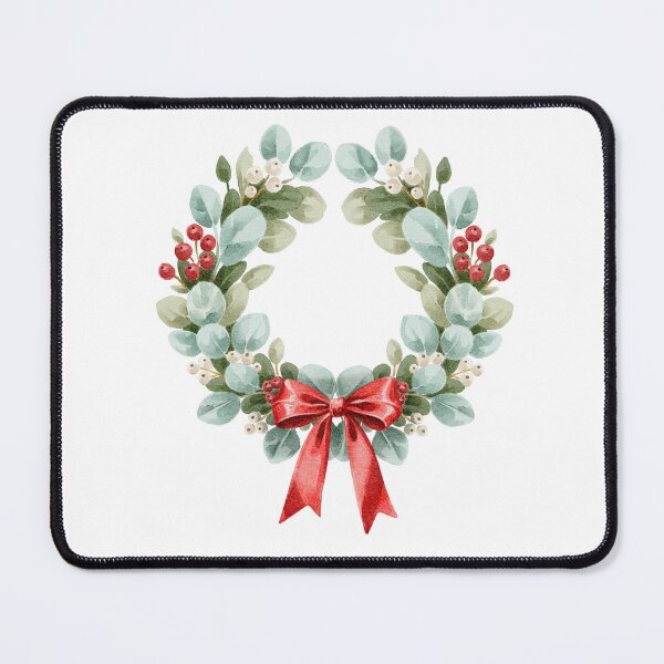 Item preview, Eucalyptus Christmas Wreath with Red Bow designed and sold by Ms. Iryna.