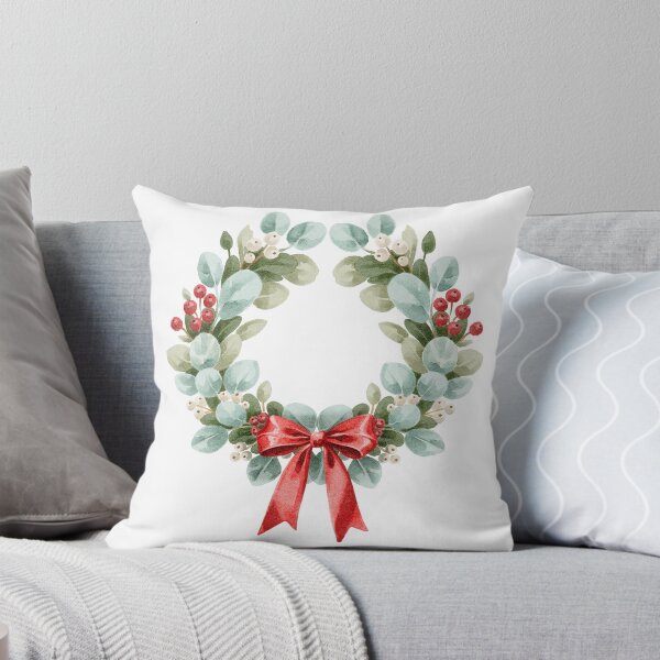 Item preview, Eucalyptus Christmas Wreath with Red Bow designed and sold by Ms. Iryna.