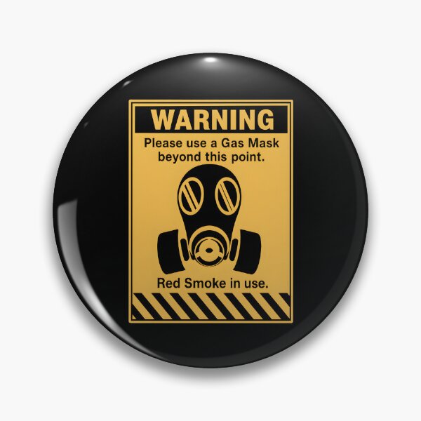 Item preview, WARNING Gas Mask Red Smoke Industrial Sign designed and sold by Orchidarcanum.