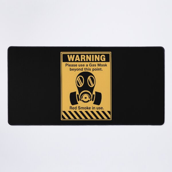 Item preview, WARNING Gas Mask Red Smoke Industrial Sign designed and sold by Orchidarcanum.