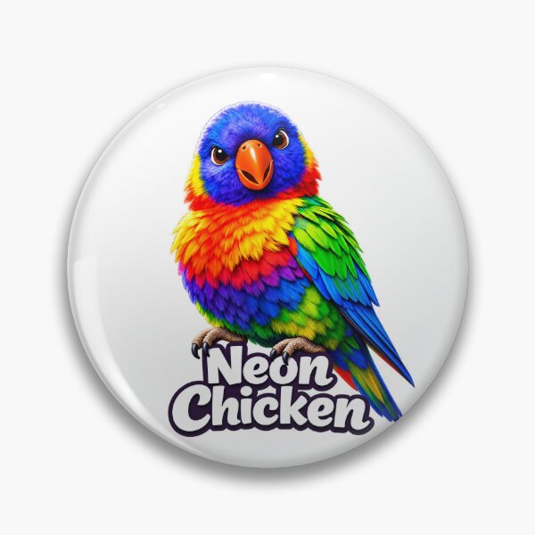 Item preview, Neon Chicken – Rainbow Lorikeet designed and sold by AussiePixel.