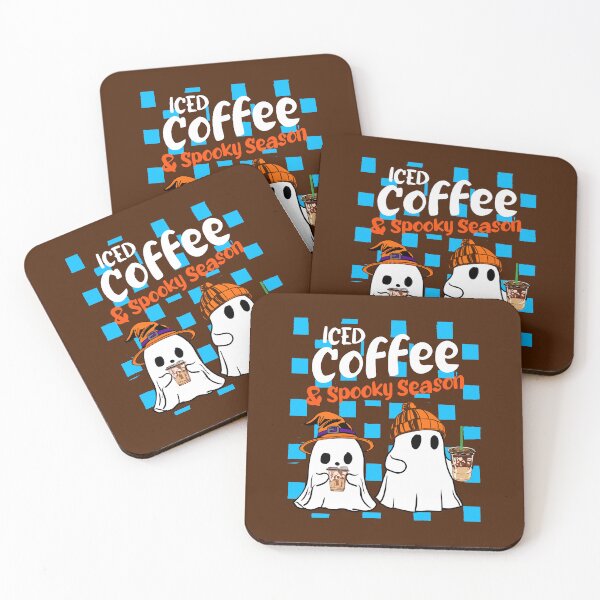 Item preview, Iced Coffee & Spooky Season Ghosts designed and sold by MaiZephyr.