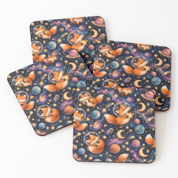 Item preview, Watercolor Space Fox cute designed and sold by DeVeauDesign.