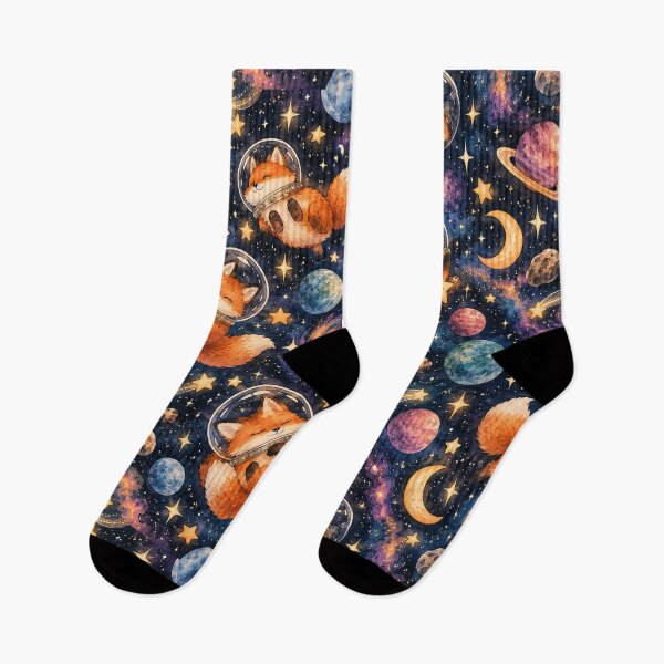 Item preview, Watercolor Space Fox cute designed and sold by DeVeauDesign.