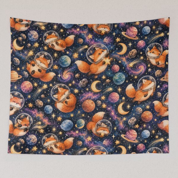 Item preview, Watercolor Space Fox cute designed and sold by DeVeauDesign.
