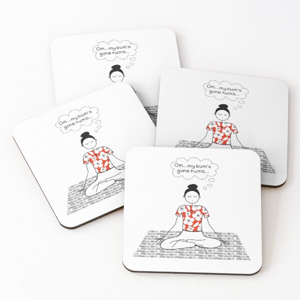 Item preview, Om My Bum's Gone Numb Yoga Humor designed and sold by Stick People Designs.