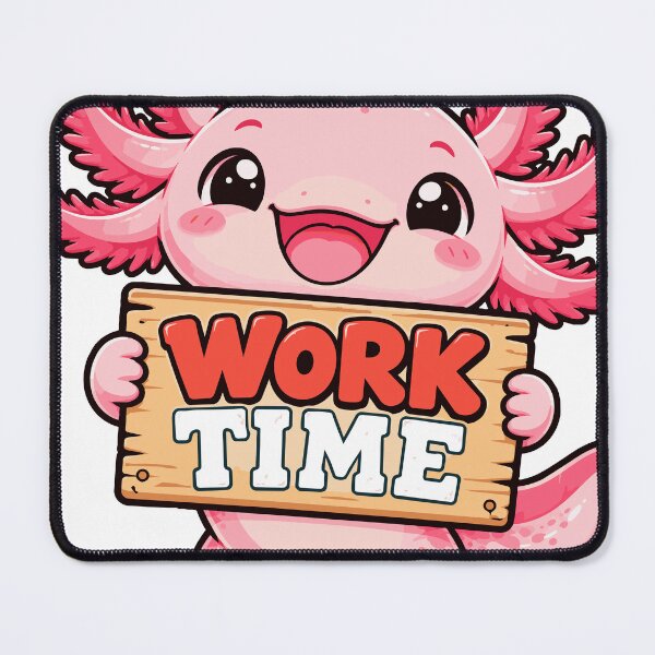 Item preview, Work Time – Cute Axolotl at Work Funny Job Design designed and sold by HH Design House.