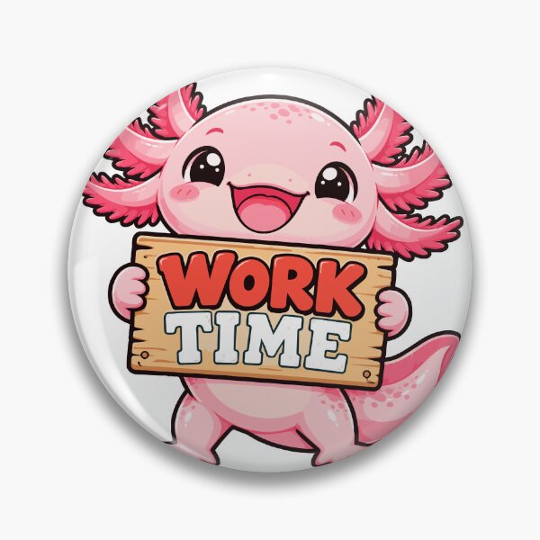 Item preview, Work Time – Cute Axolotl at Work Funny Job Design designed and sold by HH Design House.