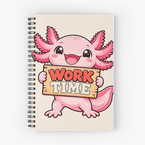 Item preview, Work Time – Cute Axolotl at Work Funny Job Design designed and sold by HH Design House.