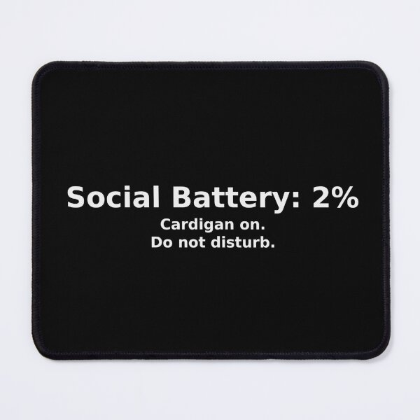Item preview, Social Battery 2% Cardigan On Do Not Disturb Introvert T-Shirt designed and sold by low battery meme design.