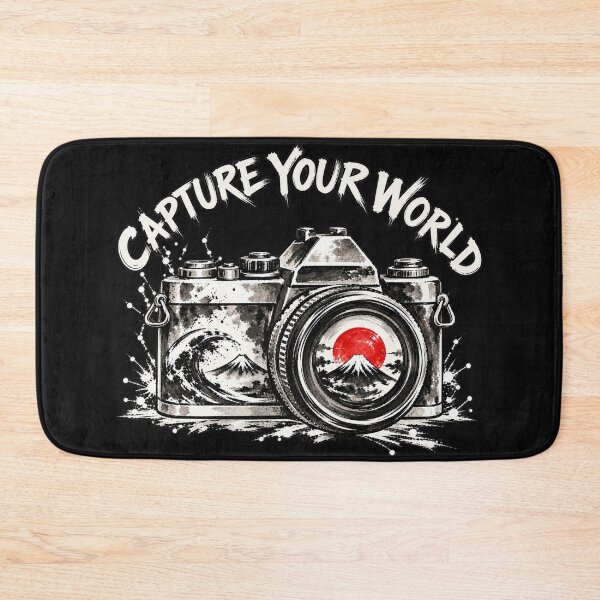 Item preview, Capture Your World – Japanese Camera & Mount Fuji Art designed and sold by KASUMINK.
