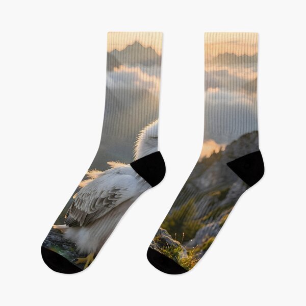 Item preview, White Eagle Above Mountain Sunset designed and sold by Pawzenix.