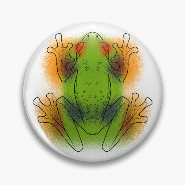 Item preview, Red-Eyed Tree Frog Line-art (Green, Orange, Red & Blue) designed and sold by Burnt_Pikachu.