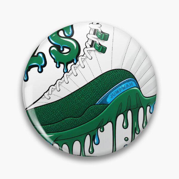 Item preview, Dripping Shoe Green 12’S Bucks Matching Tee Green White Black Graphic designed and sold by SavannahCampbel.
