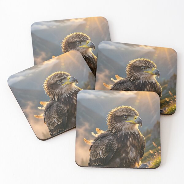 Item preview, Majestic Eagle Above Mountain Sunset designed and sold by Pawzenix.
