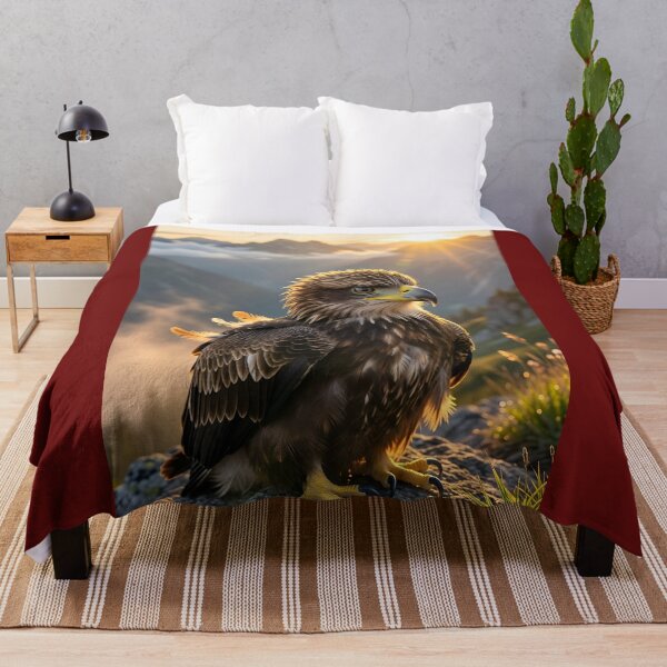 Item preview, Majestic Eagle Above Mountain Sunset designed and sold by Pawzenix.