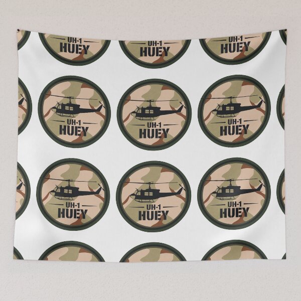 Aperçu de l'œuvre Écusson de camouflage de l'armée pour hélicoptère militaire UH-1 Huey créée et vendue par IRON WINGS /USAF.