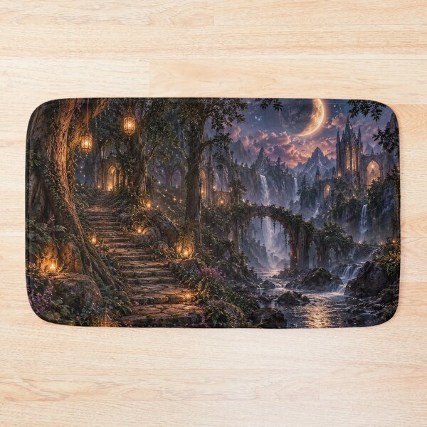 Item preview, Enchanted Fantasy World – Magical Forest Landscape designed and sold by BerlyArts.