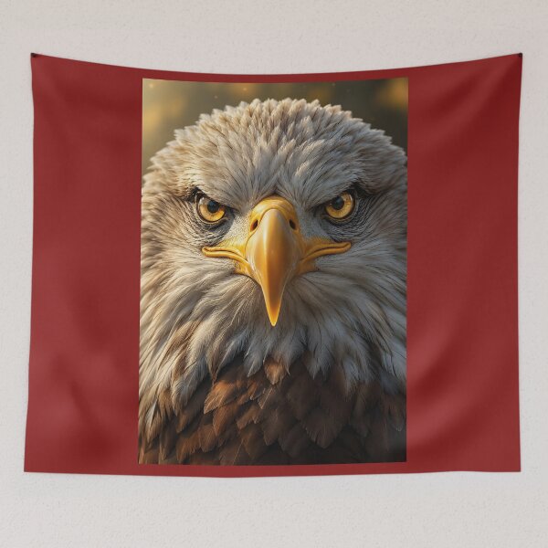 Item preview, Majestic Golden-Eyed Eagle Wildlife Portrait designed and sold by Pawzenix.