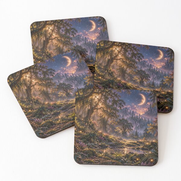 Artikelvorschau, Enchanted Forest Clearing – Magical Fantasy Landscape entworfen und verkauft von BerlyArts.