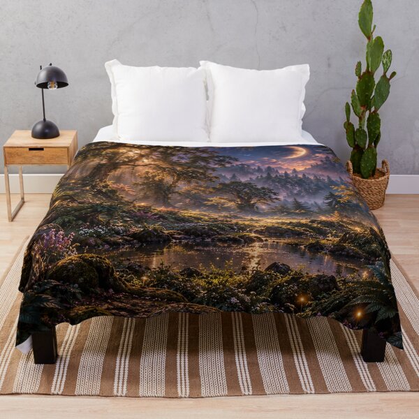 Item preview, Enchanted Forest Clearing – Magical Fantasy Landscape designed and sold by BerlyArts.