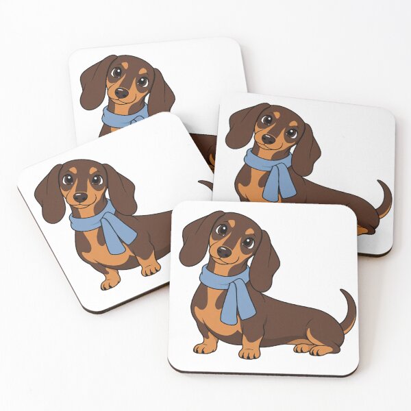 Item preview, Dachshund with scarf designed and sold by sheelatewatia.