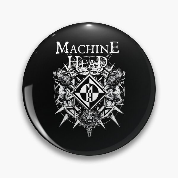 Artikelvorschau, Machine Head Heavy Metal Wappen entworfen und verkauft von FANART ⭐ ⭐ ⭐ ⭐ ⭐.