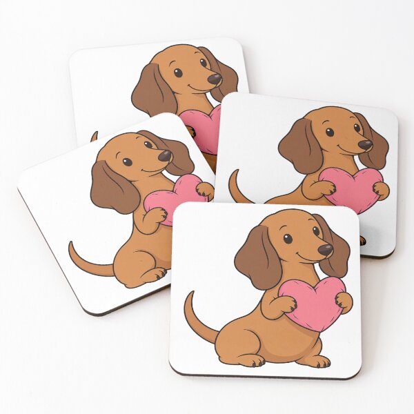 Item preview, dachshund with heart designed and sold by sheelatewatia.
