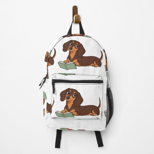 Item preview, dachshund with book designed and sold by sheelatewatia.