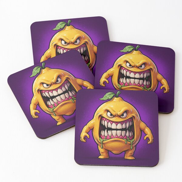 Item preview, Evil Lemon Monster Comic Fruit Illustration designed and sold by smartlogo_factory.