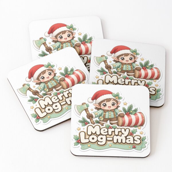 Item preview, Lumberjack Christmas Merry Log-mas Gift designed and sold by Soft Merch.