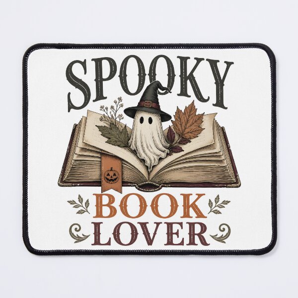 Item preview, Spooky Book Lover Cute Ghost Reading Library designed and sold by RoyesButler.