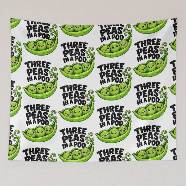 Item preview, Cute Peas Triplets Friends Funny Garden Friends Pea Pod designed and sold by KippyMcCall.