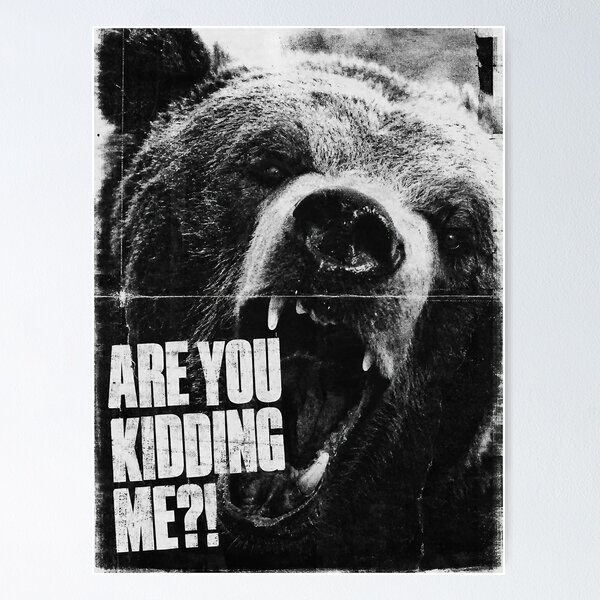 Item preview, Are You Kidding Me?! – Vintage Black & White Bear designed and sold by Jandedan.