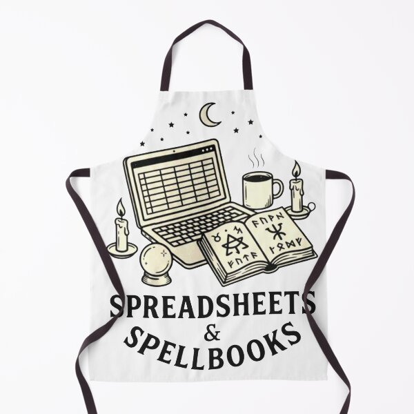 Item preview, Spreadsheets & Spellbooks T-Shirt, Funny Halloween Office Shirt, Spreadsheet Humor designed and sold by m-smith-bear.