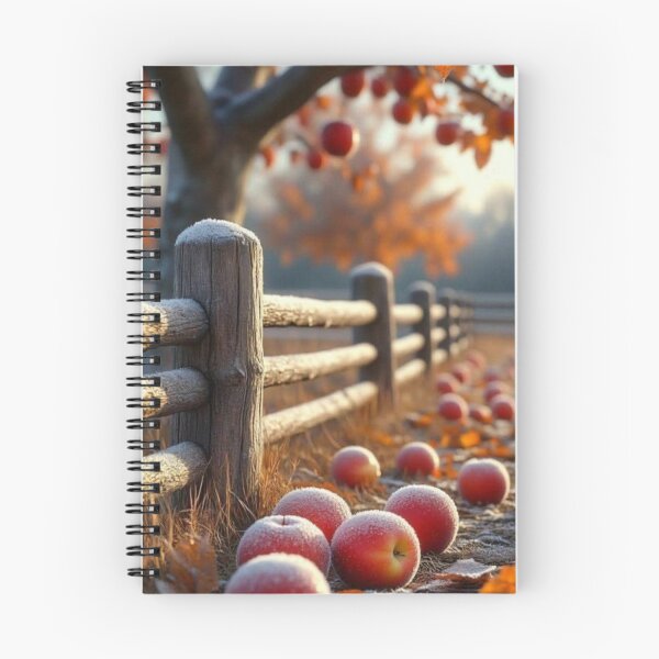 Item preview, Frosty Autumn Apple Orchard — Cozy Countryside Harvest Photography designed and sold by LYAN-STORE.