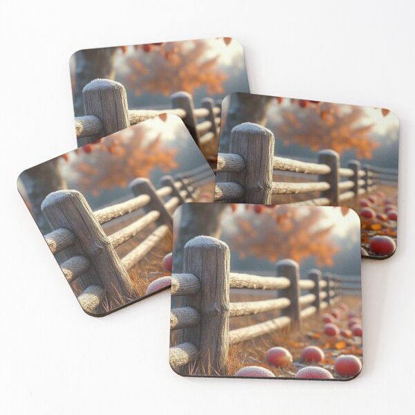 Item preview, Frosty Autumn Apple Orchard — Cozy Countryside Harvest Photography designed and sold by LYAN-STORE.
