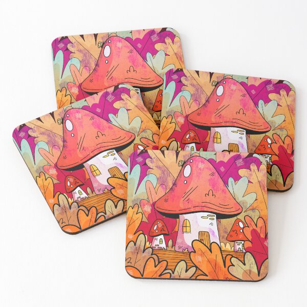 Item preview, Forest Mushroom homes designed and sold by Swadeillustrations.