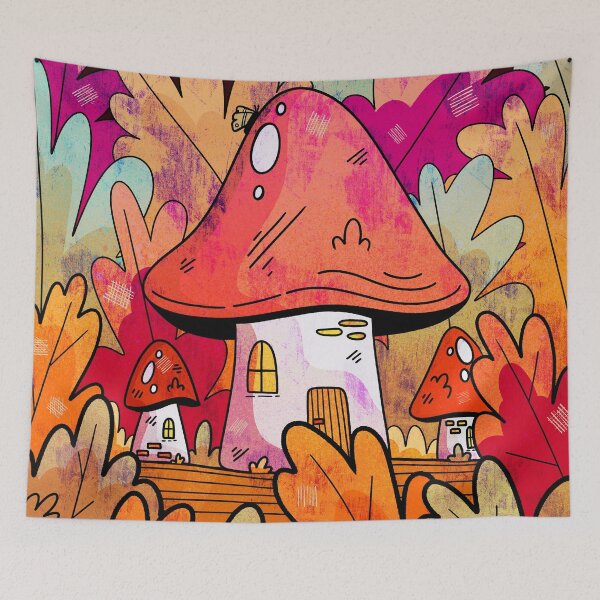 Item preview, Forest Mushroom homes designed and sold by Swadeillustrations.