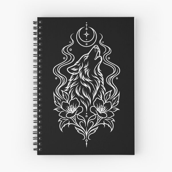 Item preview, Silent Howl — Wolf and Crescent Moon Tattoo Art designed and sold by Tattee.
