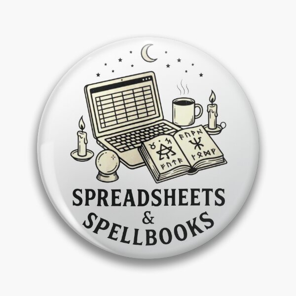Item preview, Spreadsheets & Spellbooks T-Shirt, Funny Halloween Office Shirt, Spreadsheet Humor designed and sold by m-smith-bear.