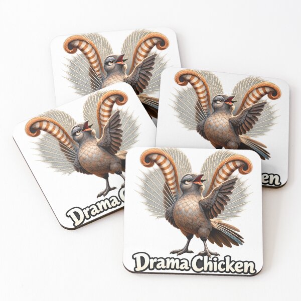 Item preview, Pollo dramático – Ave lira magnífica designed and sold by AussiePixel.