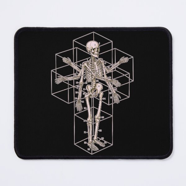 Item preview, Multi Armed Skeleton On Tesseract Cross designed and sold by weirdove.